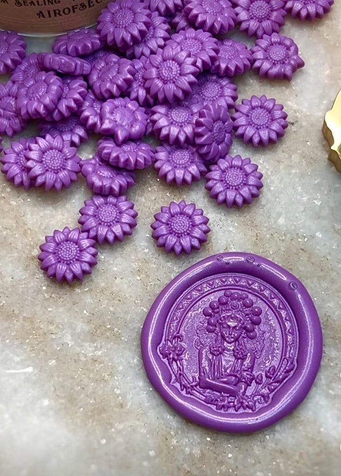 Sunflower Shaped Wax Seal Beads