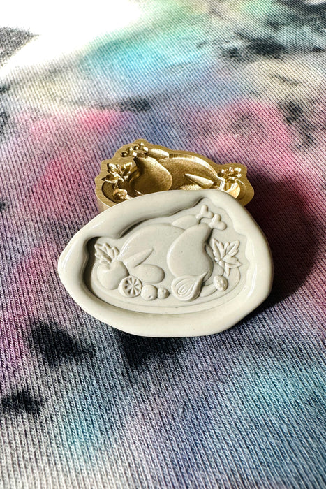 3D I'm Stuffed Turkey Cut Out Wax Seal Stamp