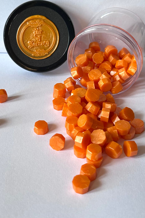 100 Count Supreme Tangerine Sealing Wax Beads