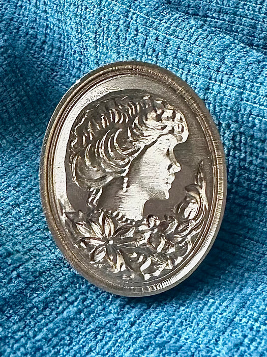 3D Floral Cameo Oval Wax Seal Stamp