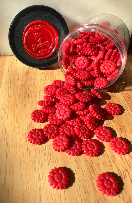 Jersey Ripe Tomato Red (32g) Sunflower Shaped Sealing Wax Beads