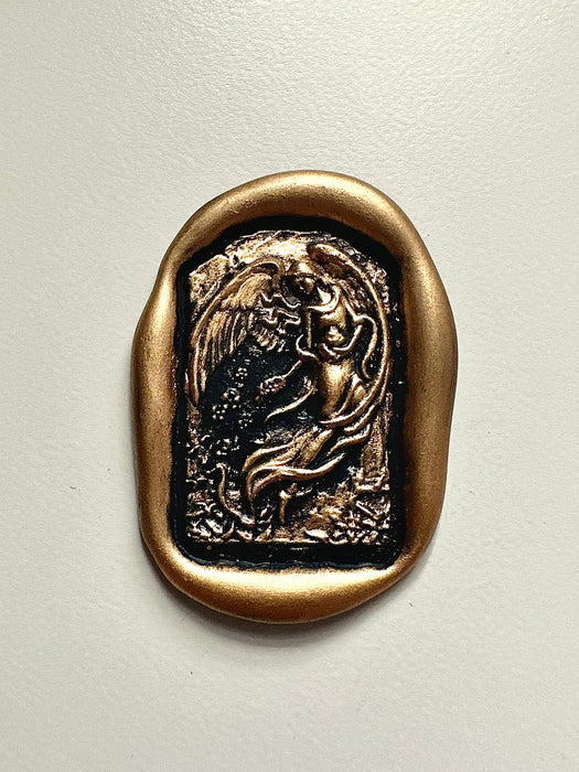 3D Guardening Floral Angel Cut Out Brass Wax Seal Stamp