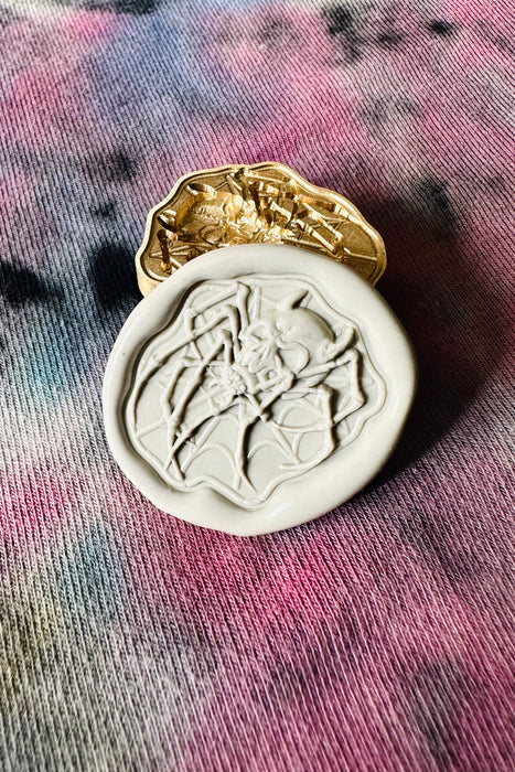 3D Skull Weaver Spider Cut Out Wax Seal Stamp