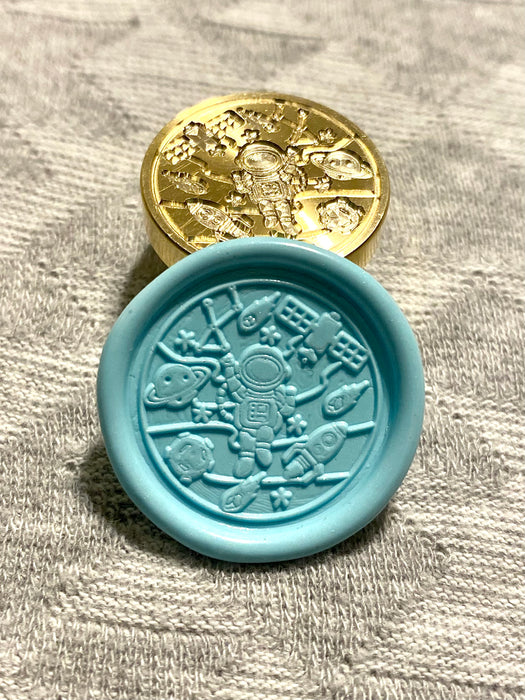 Little Astronaut Just Hangin Around in Space Wax Seal Stamp