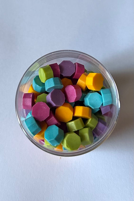 100 Count Radical Rainbow Sherbet Mix Sealing Wax Beads