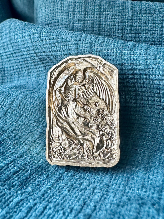 3D Guardening Floral Angel Cut Out Brass Wax Seal Stamp