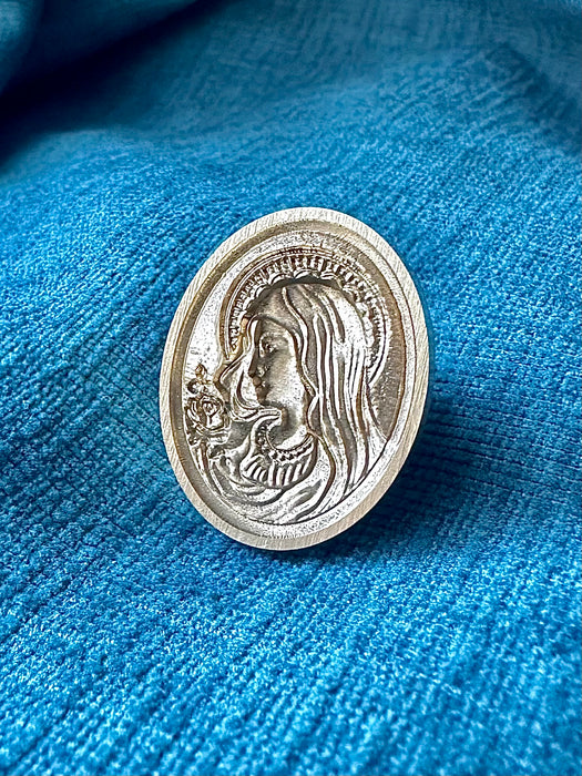 3D Blessed Mother Oval Wax Seal Stamp