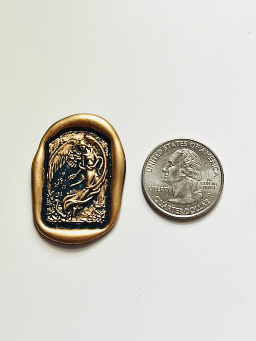 3D Guardening Floral Angel Cut Out Brass Wax Seal Stamp