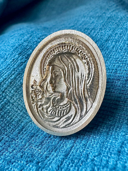 3D Blessed Mother Oval Wax Seal Stamp