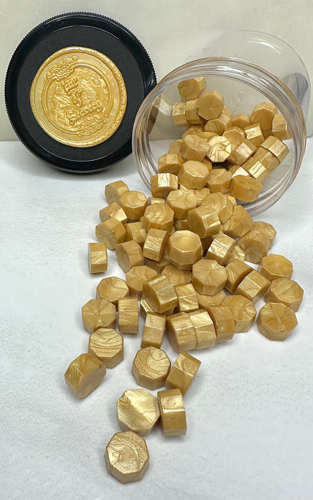 100 Count Gold Rush Sealing Wax Beads