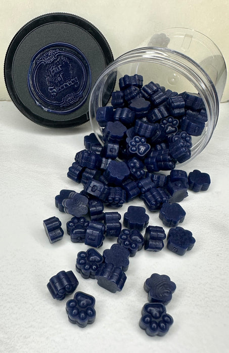 100 Count Paw Shaped Ocean Abyss Blue Sealing Wax Beads