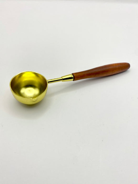 Shiny Brass Finish Wax Spoon