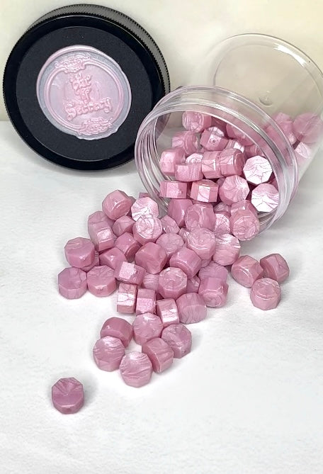 100 Count Pink Calcite Sealing Wax Beads