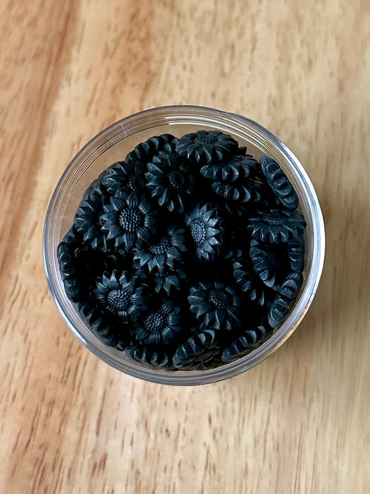 Pitch Black (32g) Sunflower Shaped Sealing Wax Beads