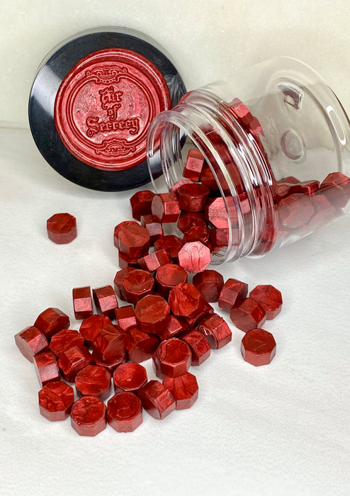 100 Count Metallic Garnet Red Sealing Wax Beads
