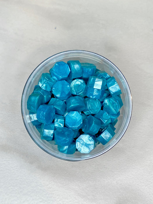 100 Count Aquamarina Blue Sealing Wax Beads