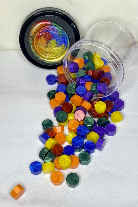 100 Count Metallic Rainbow Color Mix Sealing Wax Beads