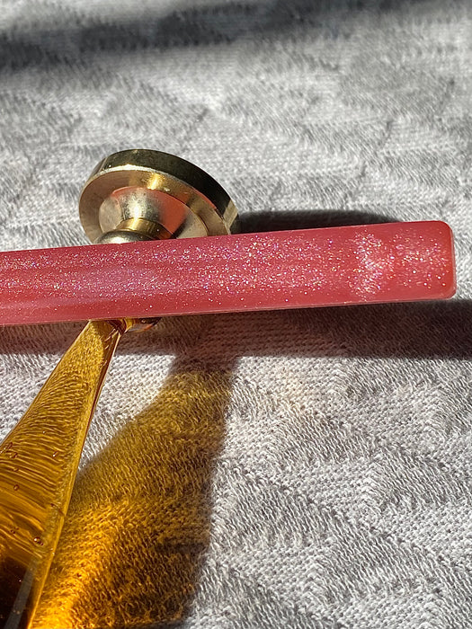 (607) Watermelon Sparkle Transparent Ceramic Style Sealing Wax Sticks