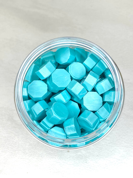 100 Count Bahama Blue Sealing Wax Beads