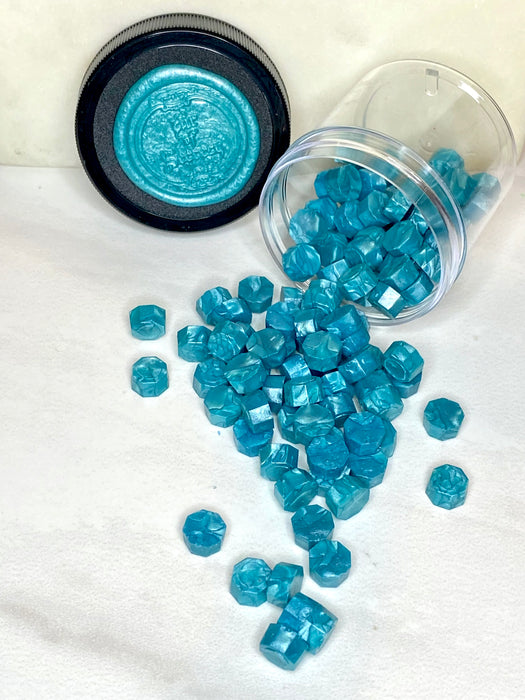 100 Count Aquamarina Blue Sealing Wax Beads