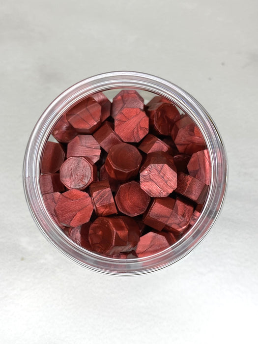 100 Count Frosty Sangria Red Sealing Wax Beads