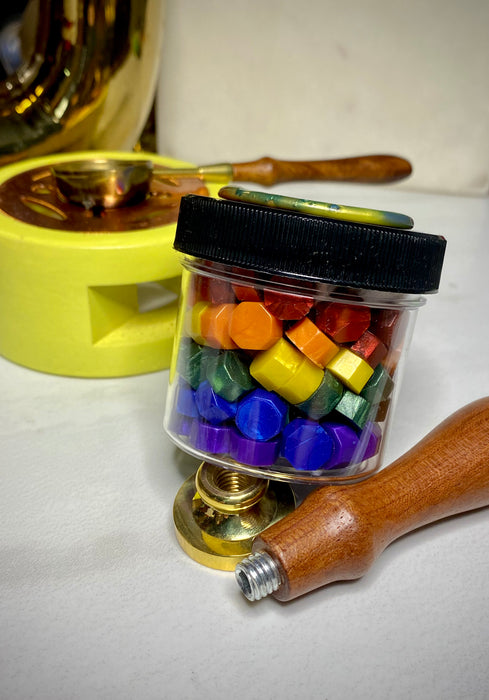 100 Count Metallic Rainbow Color Mix Sealing Wax Beads