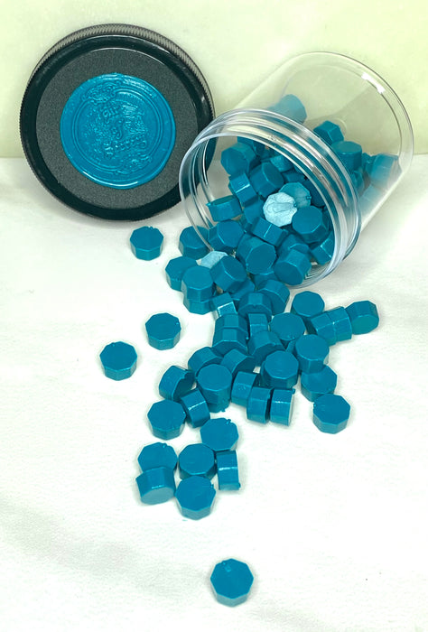 100 Count Bermuda Blue Sealing Wax Beads