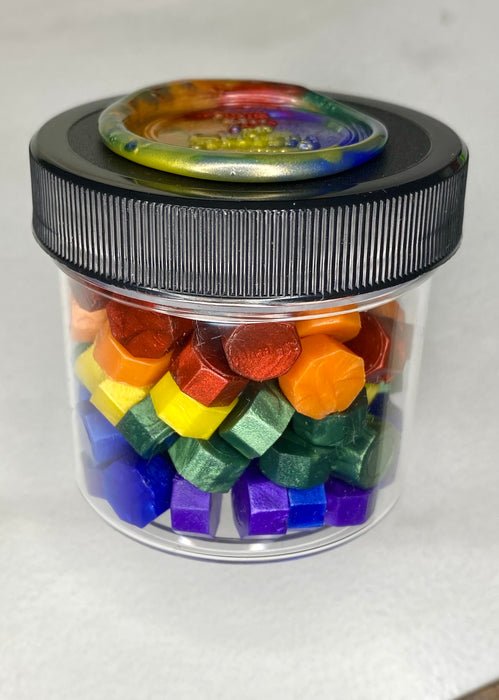 100 Count Metallic Rainbow Color Mix Sealing Wax Beads