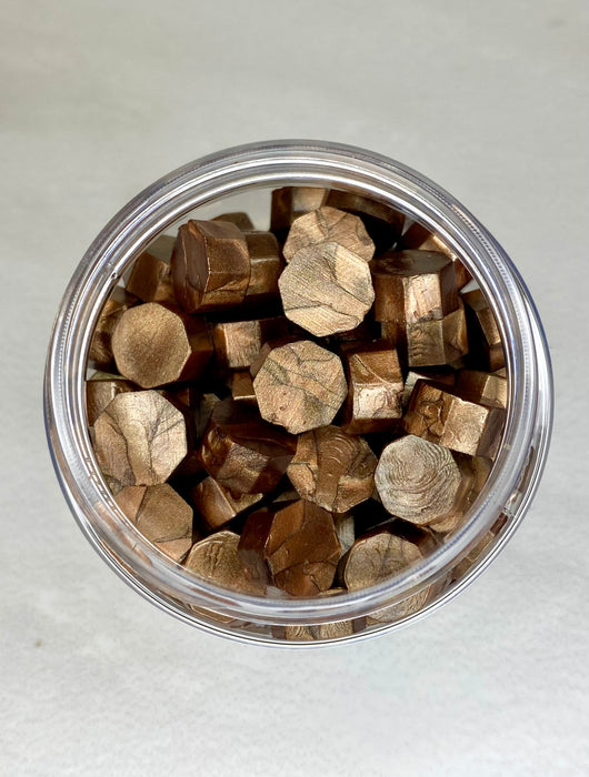 Gold Sealing Wax Beads in Tin with Spoon