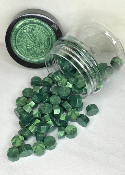 100 Count Metallic Hunter Green Sealing Wax Beads