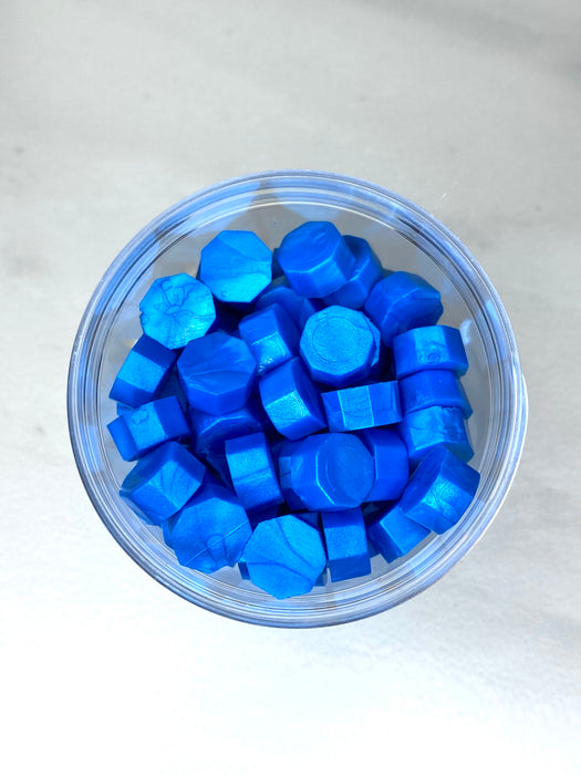 100 Count Electric Blue Sealing Wax Beads