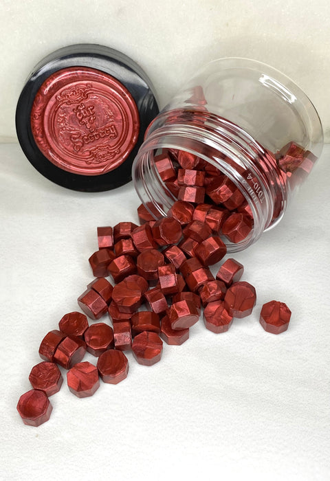 100 Count Frosty Sangria Red Sealing Wax Beads