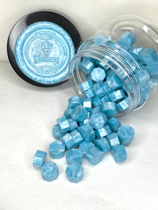 100 Count Icy Blue Sealing Wax Beads