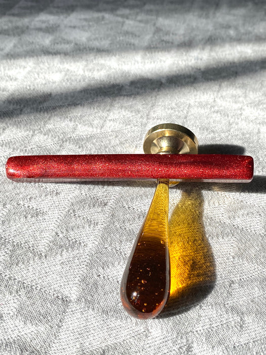 (606) Ruby Sparkle Transparent Ceramic Style Sealing Wax Sticks