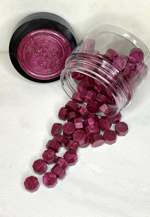 100 Count Frosted Cranberry Sealing Wax Beads