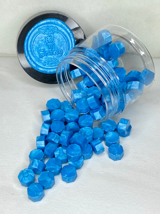 100 Count Frosty Arctic Blue Sealing Wax Beads