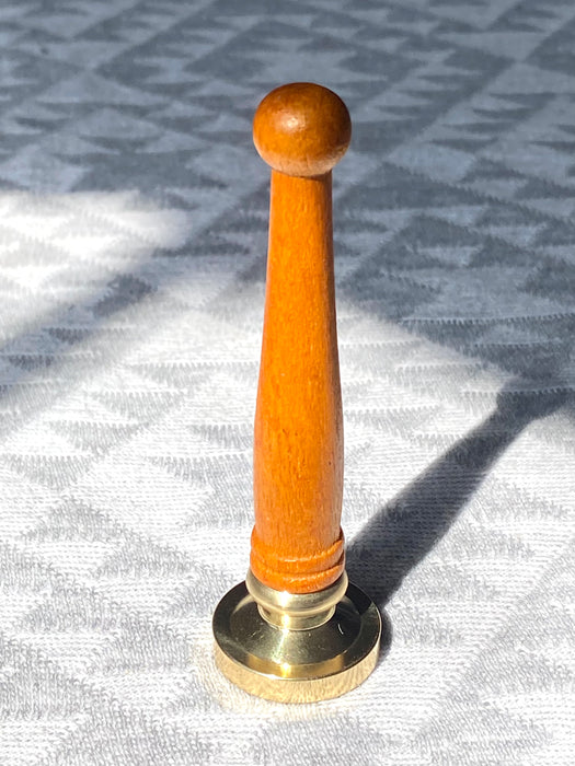 Wooden Ball Top Tapered (Natural Color) Stamp Handle