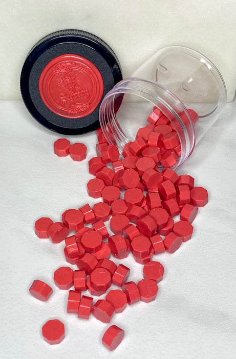100 Count Coral Red Sealing Wax Beads