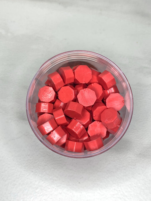 100 Count Coral Red Sealing Wax Beads