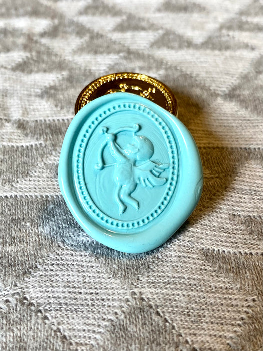 3D Cupid Oval Zinc Alloy Wax Seal Stamp