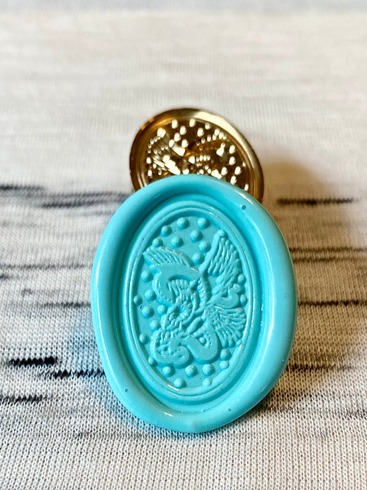 Traditional Style Eagle & Snake Oval Wax Seal Stamp