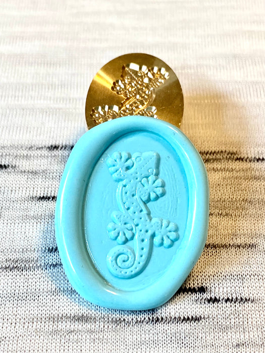 Gecko Oval Wax Seal Stamp