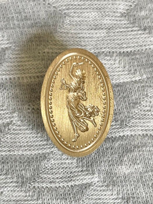 3D Lovely Woman Oval Wax Seal Stamp