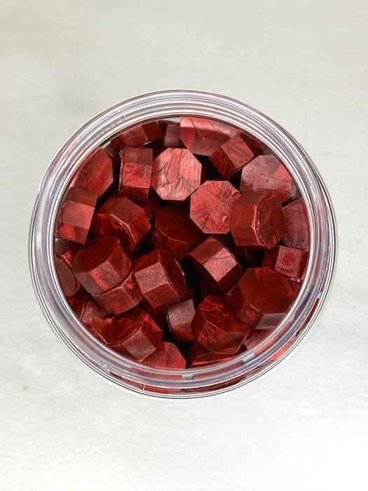 100 Count Metallic Garnet Red Sealing Wax Beads