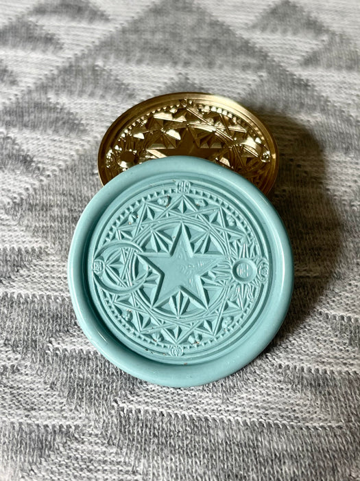 Celestial Sun, Moon & Star Wax Seal Stamp