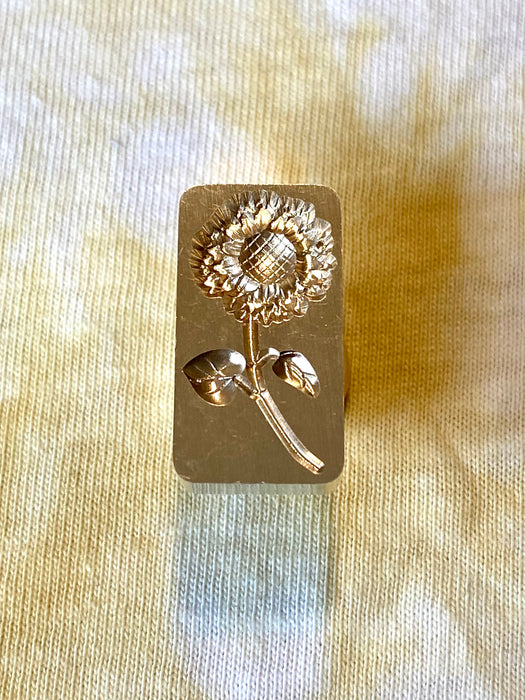 3D Sunflower Rectangular Wax Seal Stamp