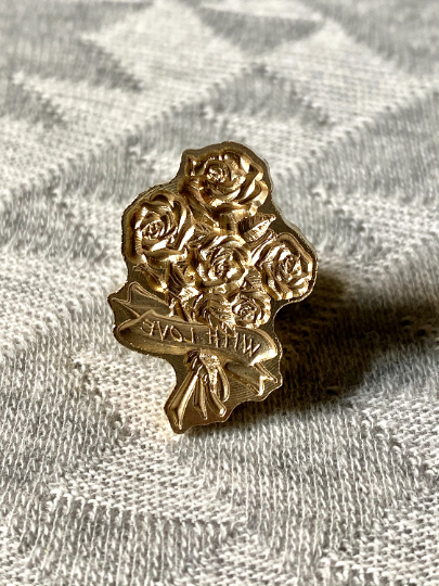 3D With Love Rose Bouquet Wax Seal Stamp